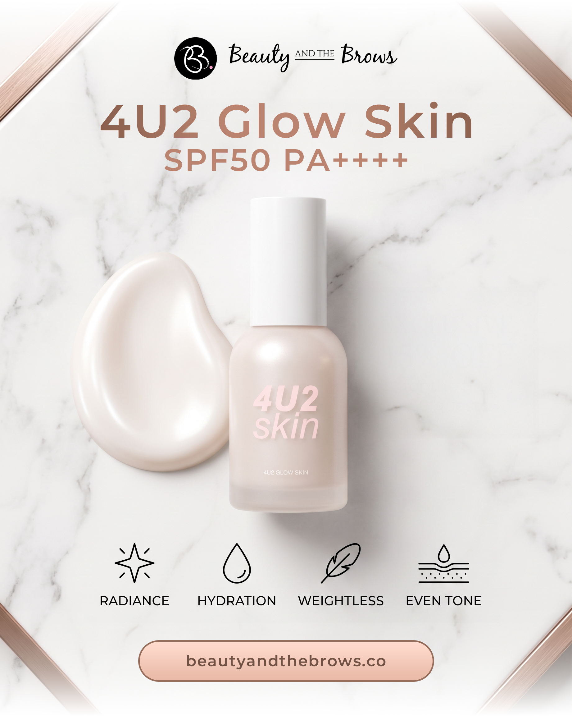 4u2 Skin Tone- Up Sun Cushion SPF50 PA++++