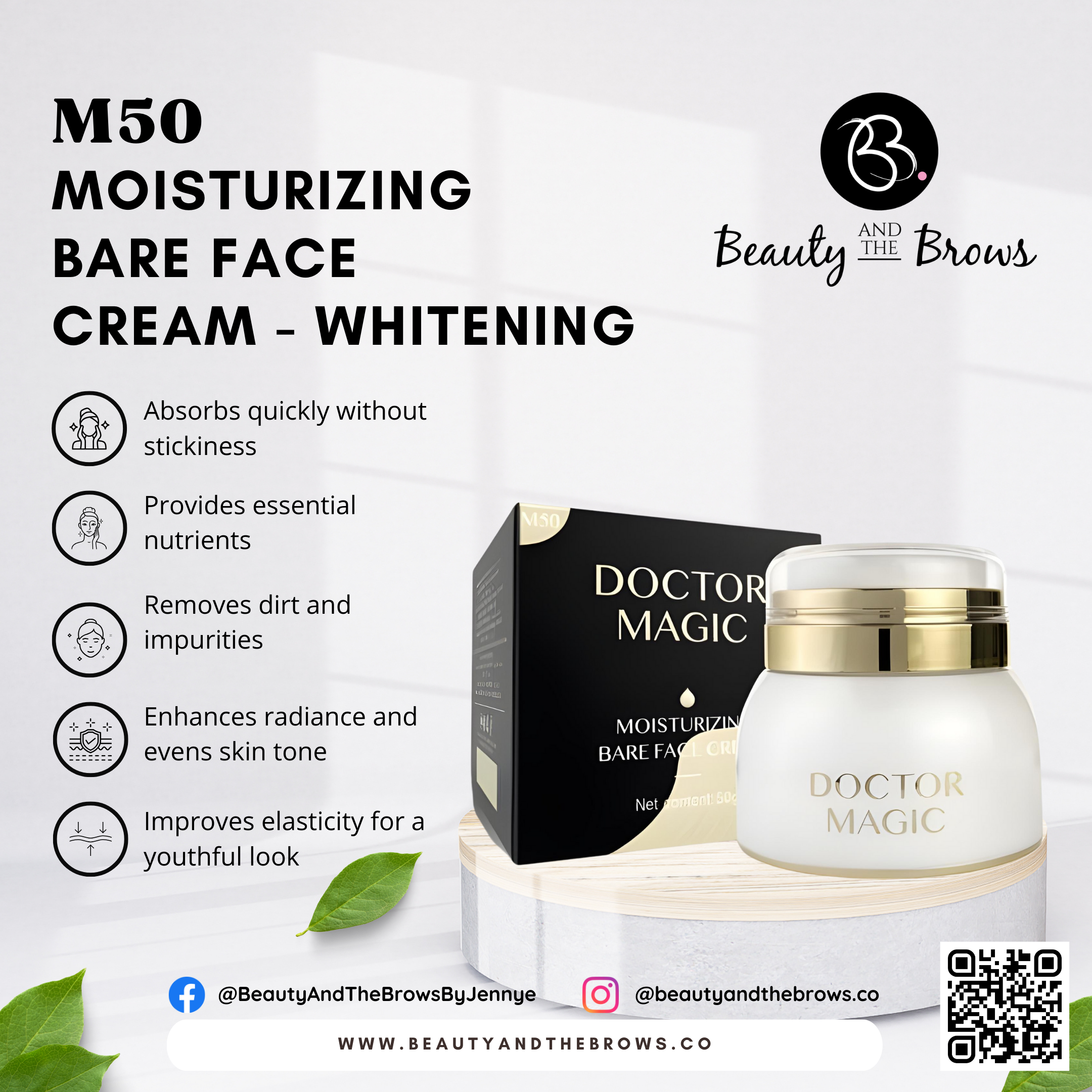 Doctor Magic M50- Moisturizing Bare Face Cream - Whitening